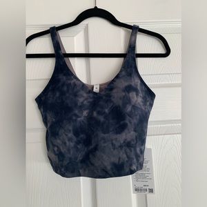 COPY - Lulu align tank top size 2, color is diamond rock true navy tie dye